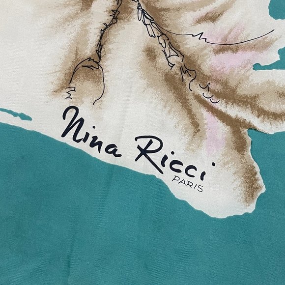 VINTAGE Nina Ricci silk scarf 30" x 30" - Picture 2 of 4